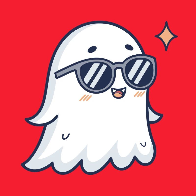 Chic ghost with glasses
