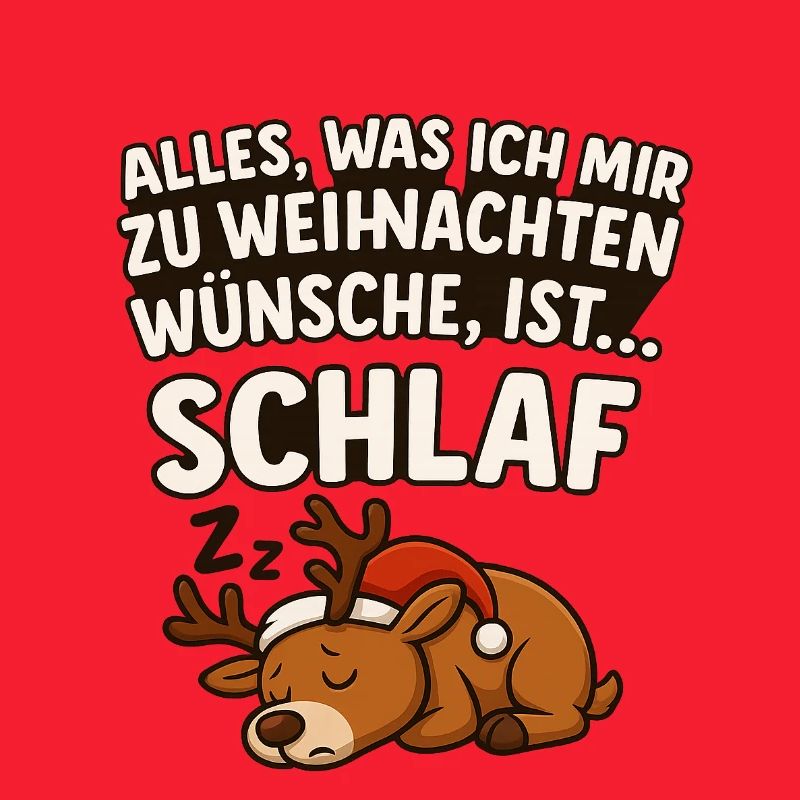 Noël mignon renne sommeil dessin animé pull