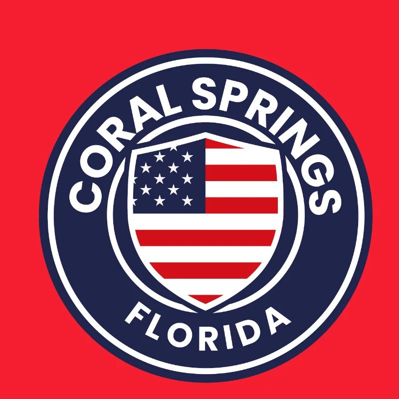 Bouclier du drapeau de Floride de Coral Springs