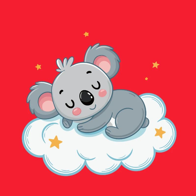 Dreamy Koala on Starry Cloud