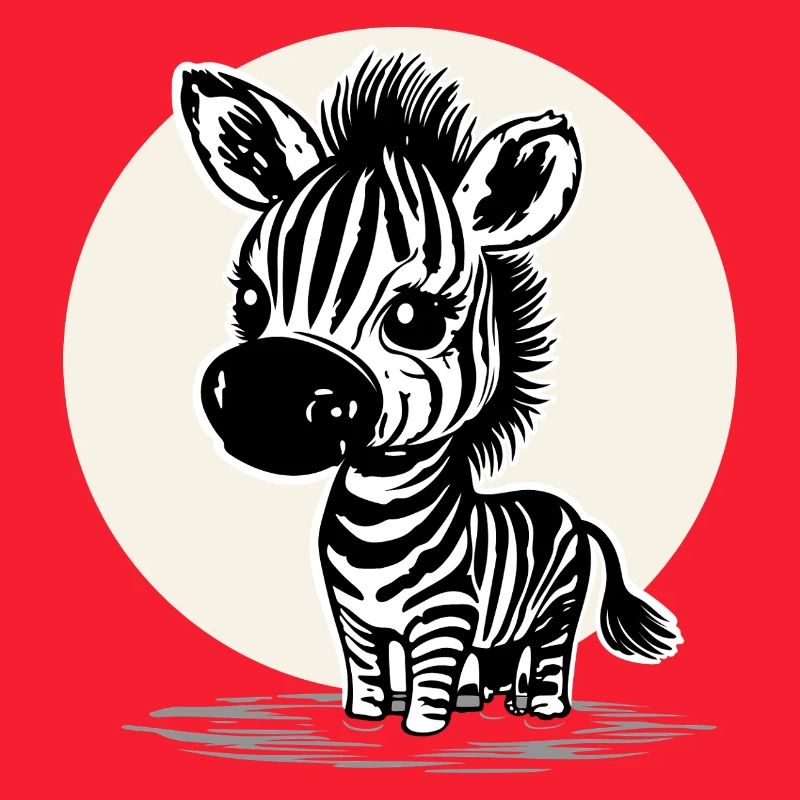 Zèbre mignon – Motif d’animal mignon