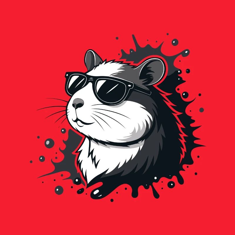 Hamster chic lunettes noires splash