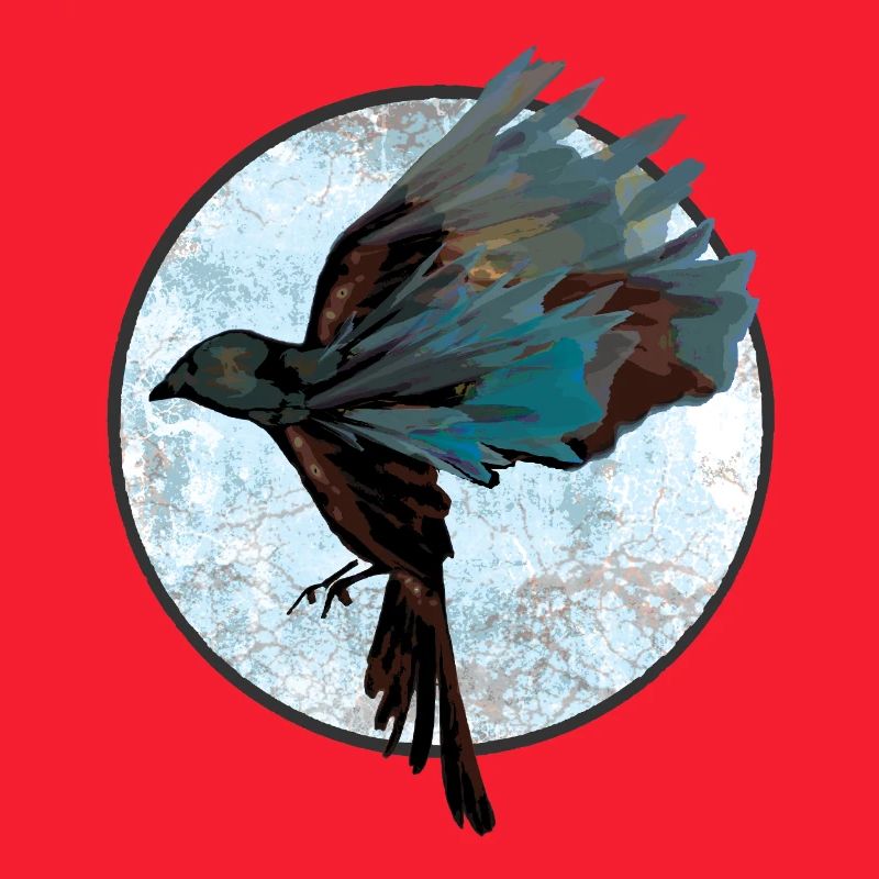 Fantasy Vogel Illustration mit Farbexplosion