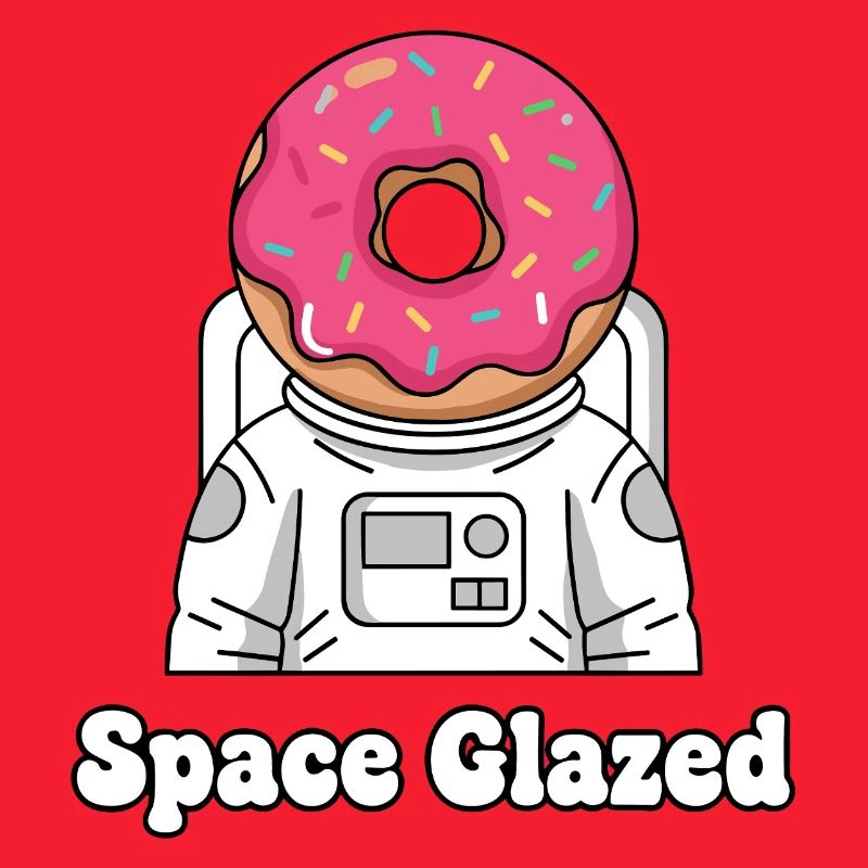 Donut astronaute dans tout l’espace vitré