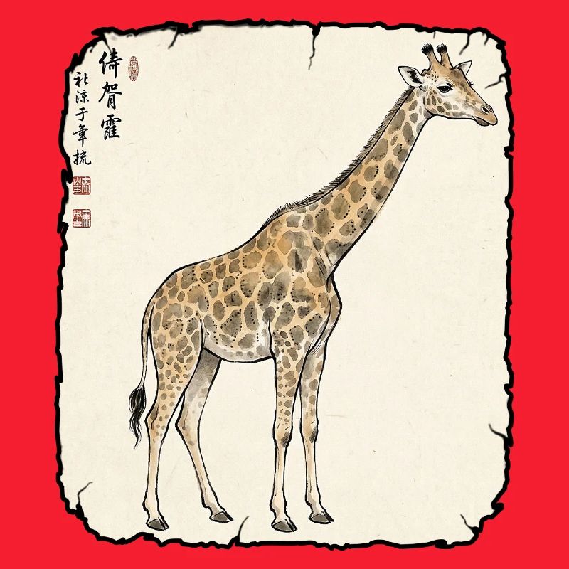Giraffe Antik Kunst