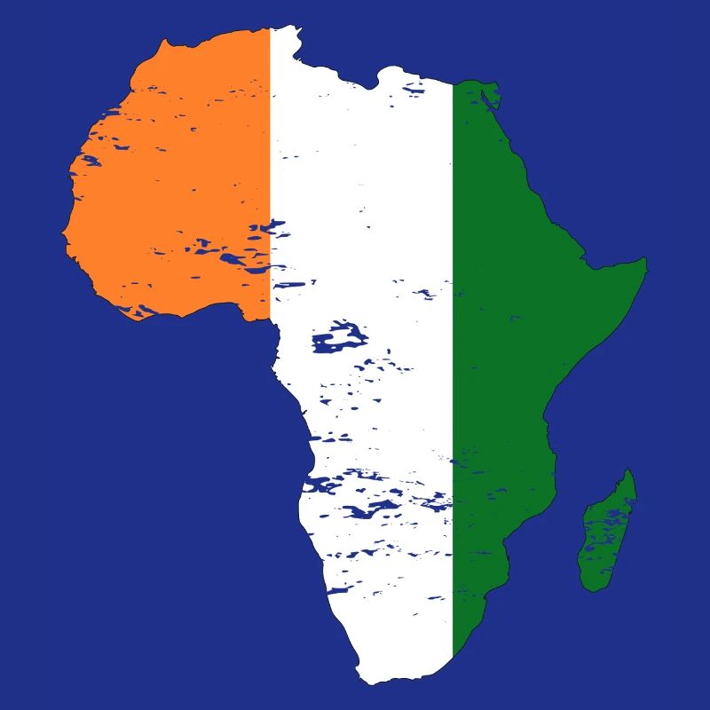 Drapeau de la Côte d’Ivoire Afrique utilisé