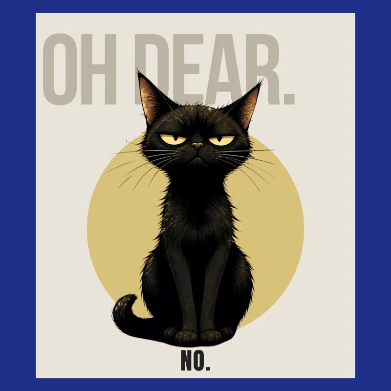 Oh Dear. – Sarcastic Black Cat Design