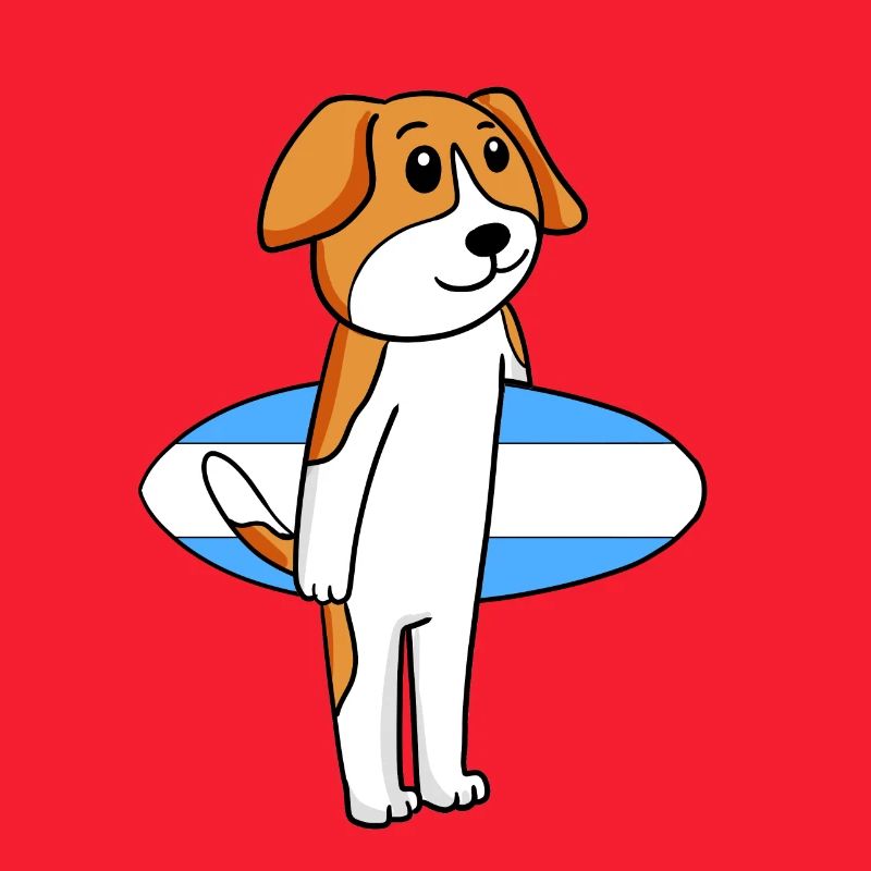 Planche de surf Dog Beagle Surfing Gift