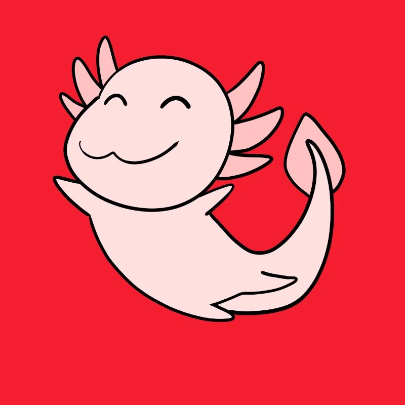 Süßes Axolotl Rosa