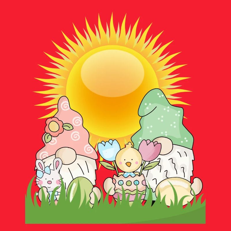 Pastel Easter Garden Sunrise