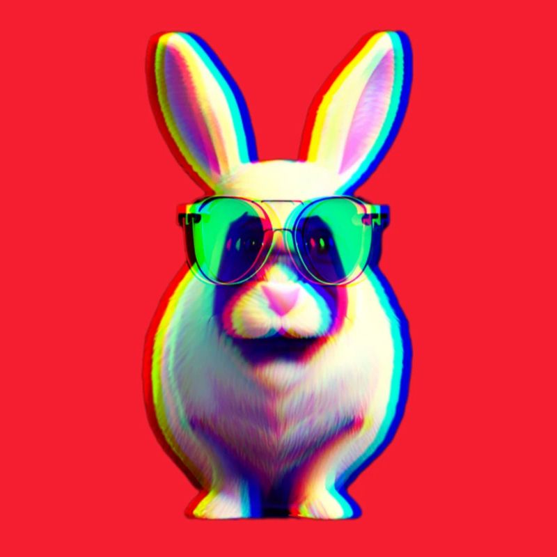 Cool Rabbit - Lapin effet glitch