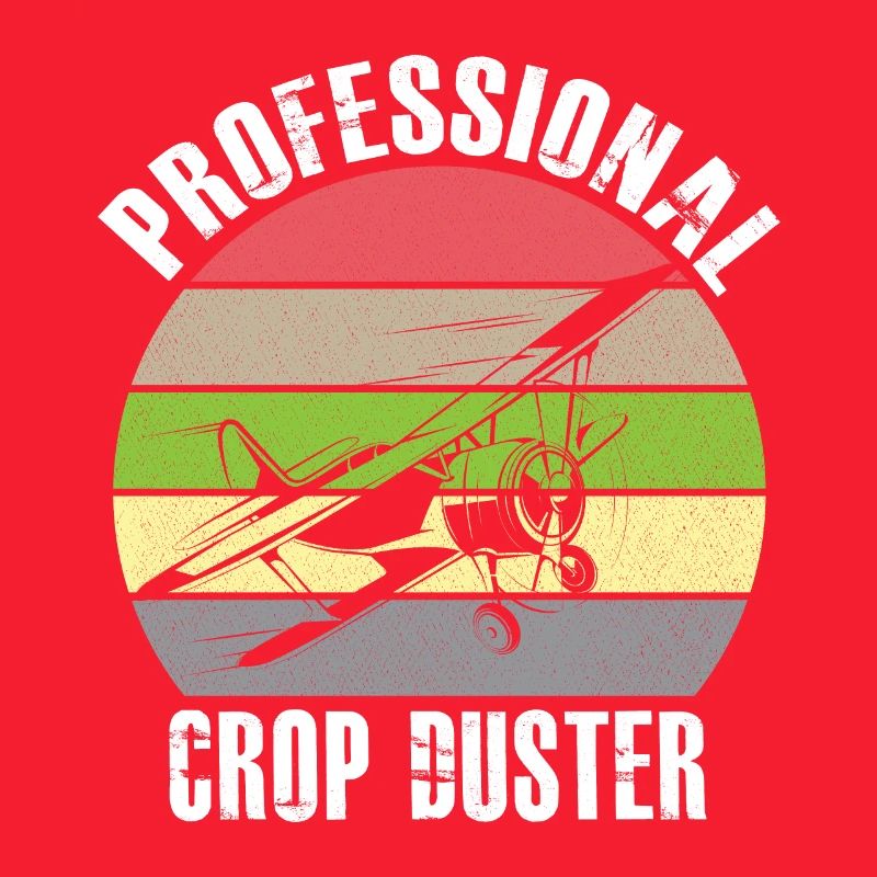 Crop Dusting in Progress Crop Dusting Duster Plane