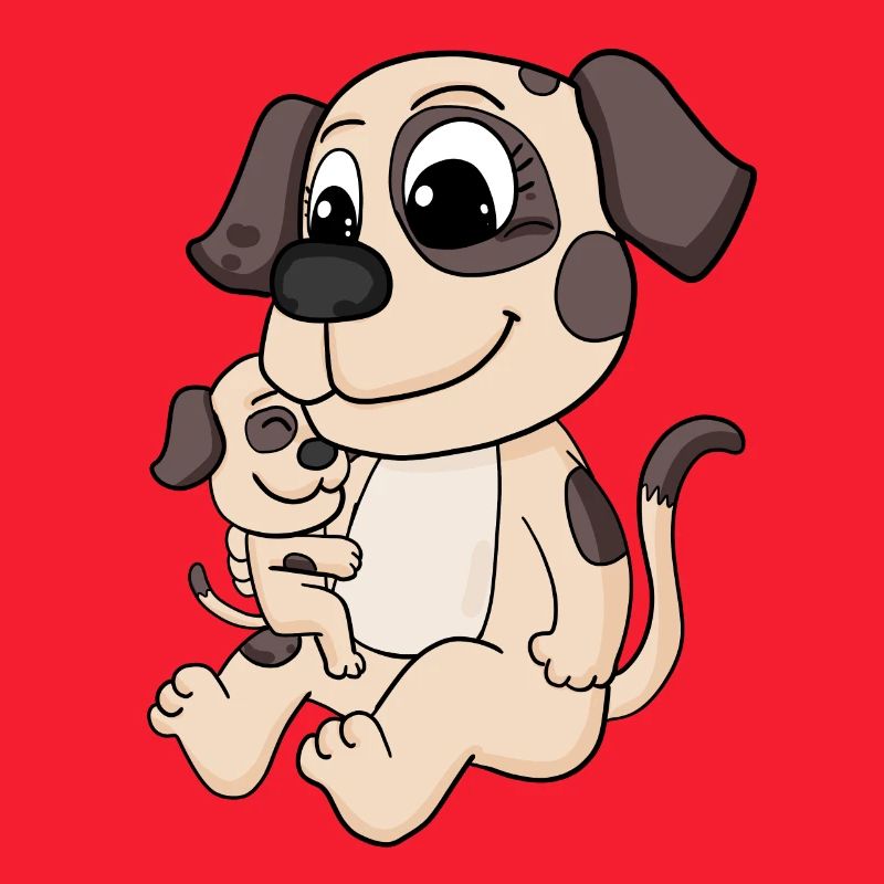 Famille de chiens - Chien avec bébé