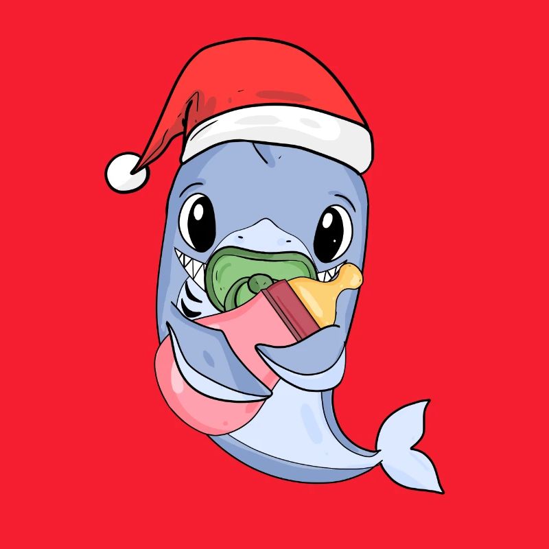 Requin Bébé Noël Poisson Poisson