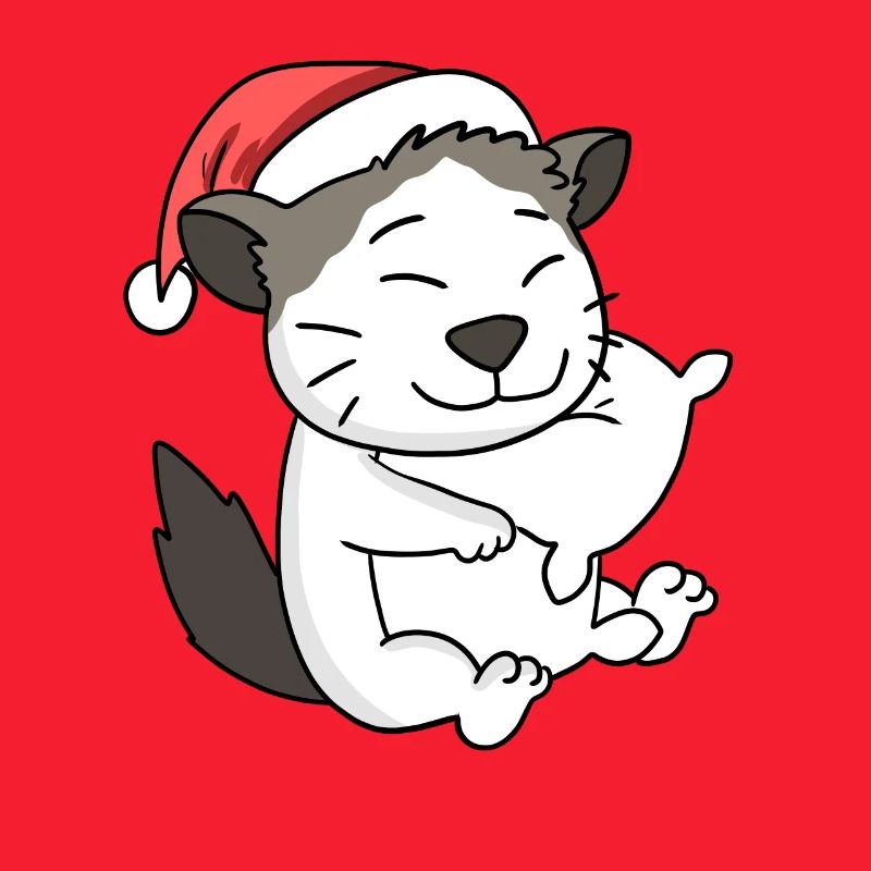 Chat Mignon Ragdoll Fatigué Noël