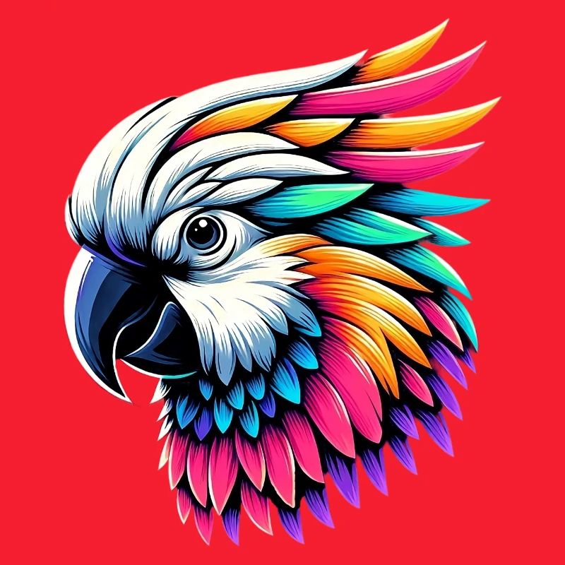 Cockatoo parrot with crest