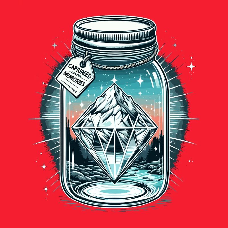 Diamant Eisberg im Einmachglas