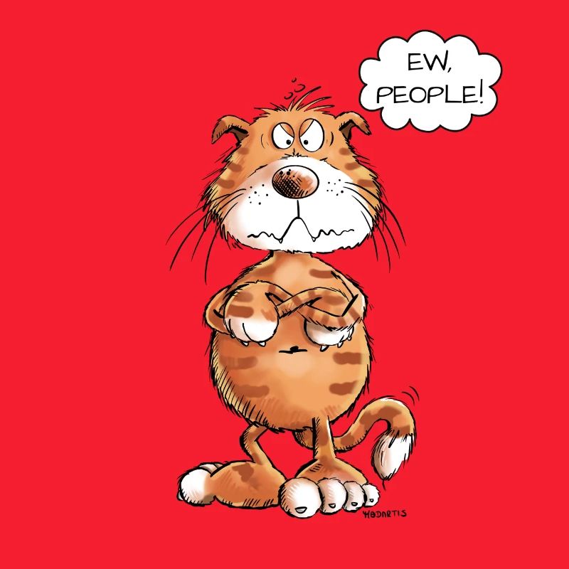 Grumpy Ew People Red Cat Saying Cats