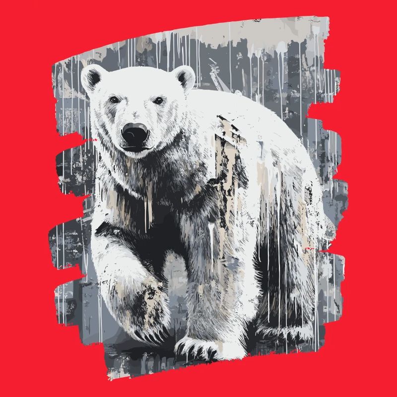 Eisbär Graffiti Sprayer