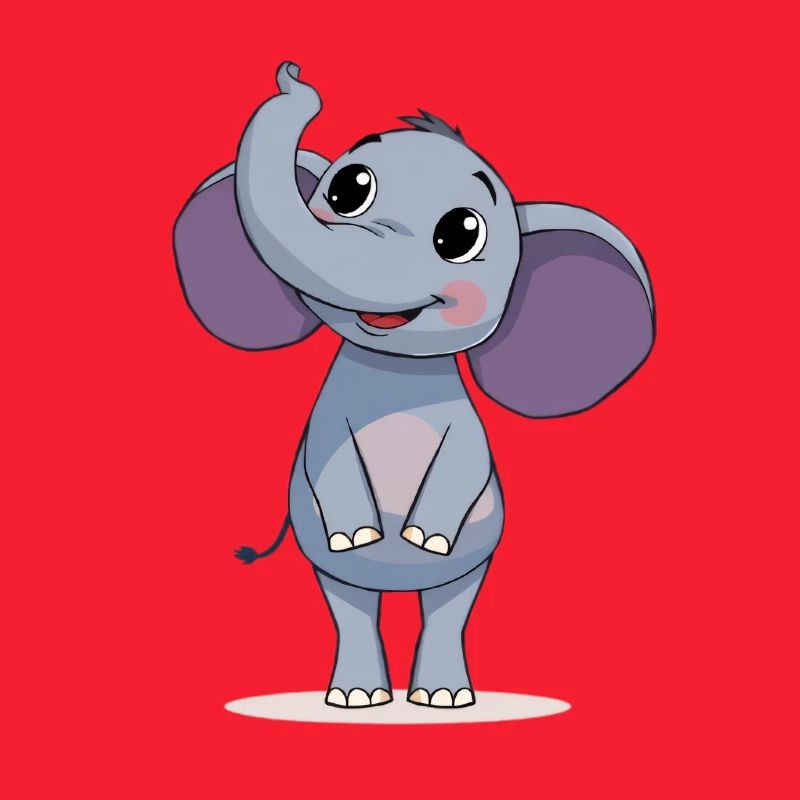 Cute Elephant Graphic Design
