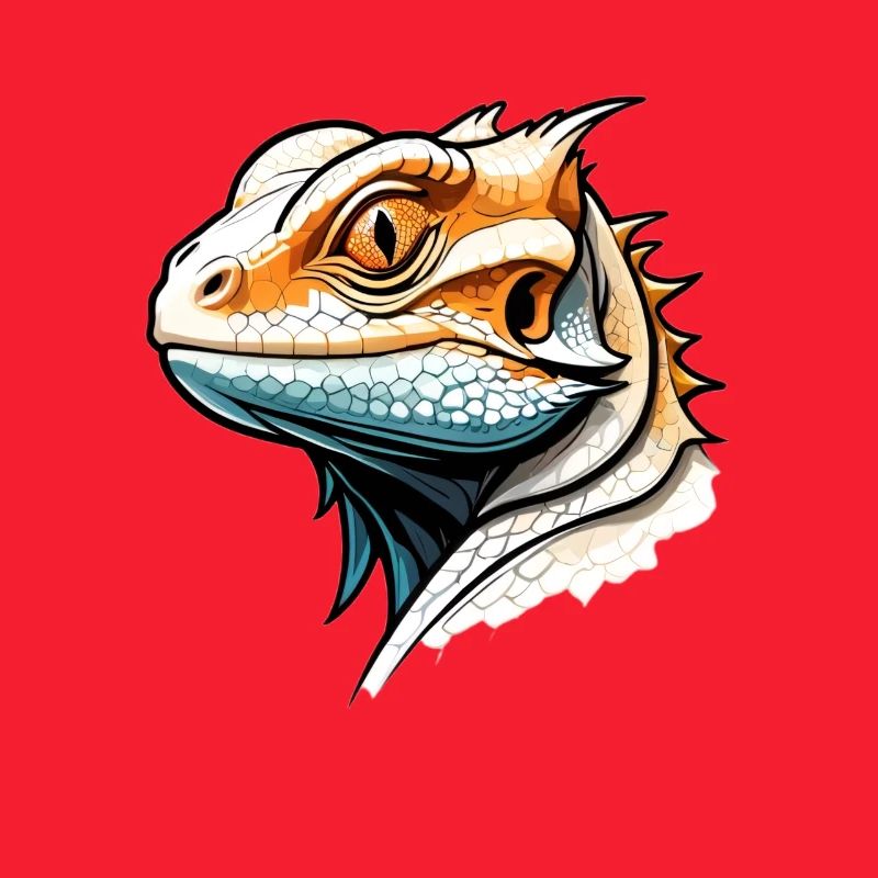 Lizard in comic style