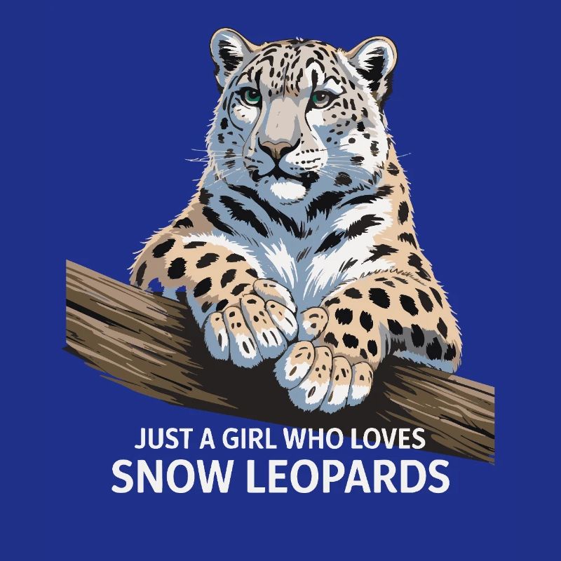Léopard de neige de glace avec un regard affectueux