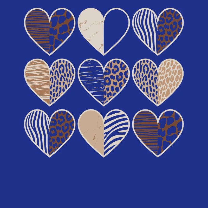 Leopard pattern heart design