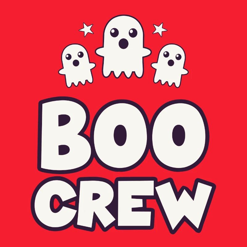 Boo Crew - Ghost Saying Halloween