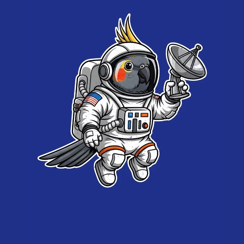 oiseau de l’espace astronaute calopsitte