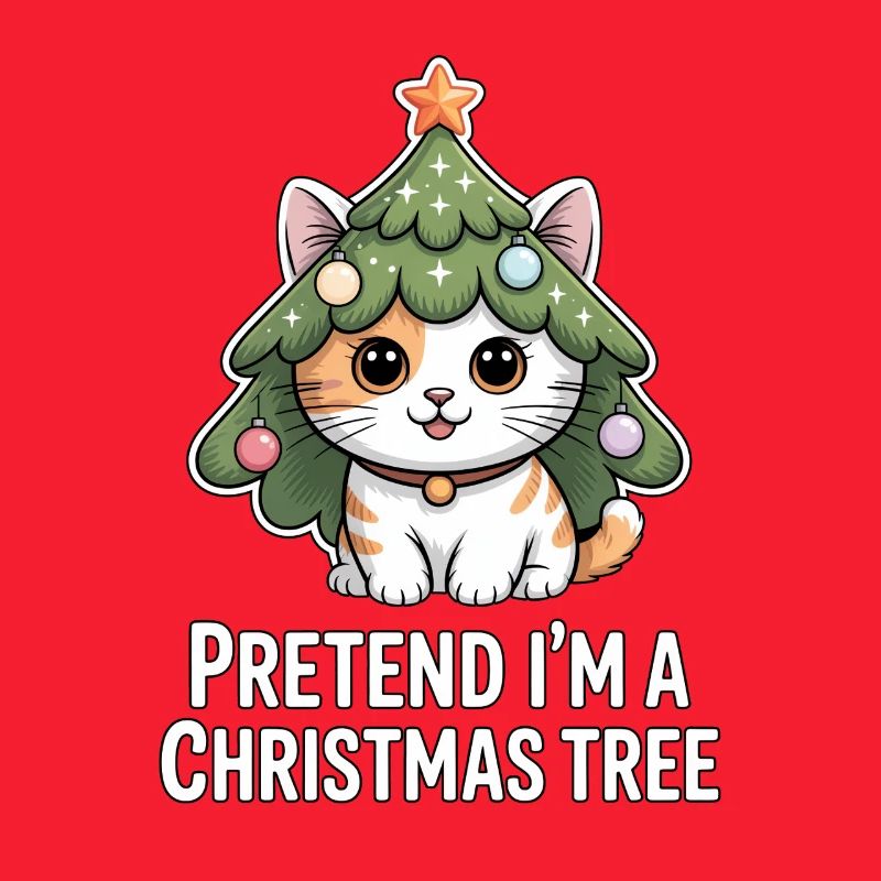Pretend I'm A Christmas Tree Katze