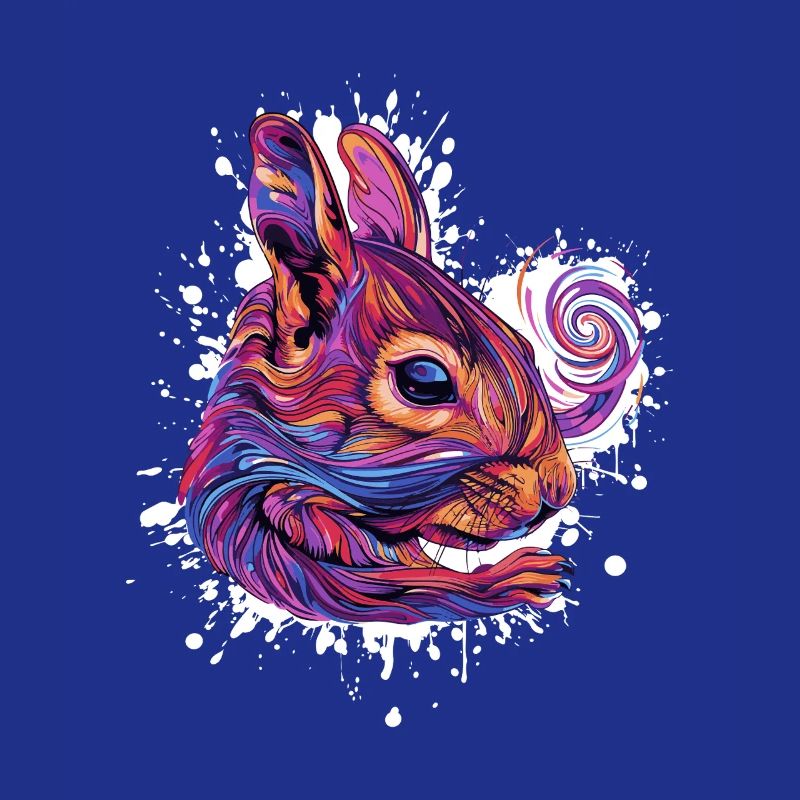 Psychedelic Squirrel Head