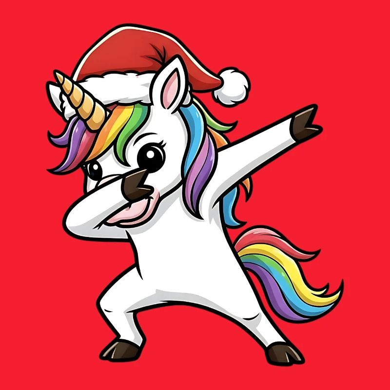 Weihnachts Einhorn Dab