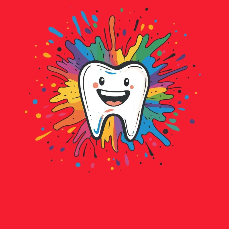 Éclaboussure de dent colorée