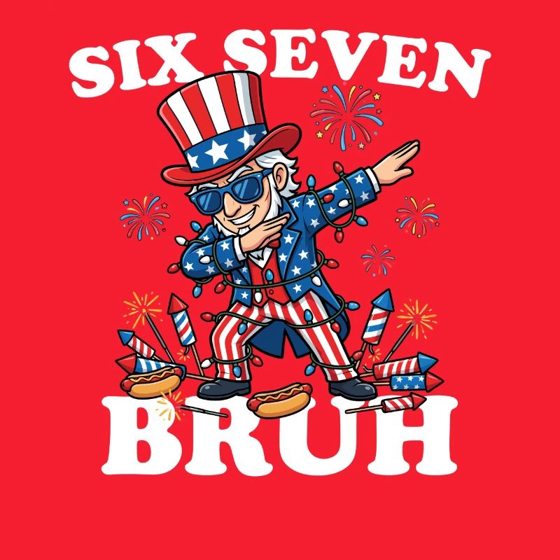 Six Seven Bruh 4. Juli Dabbing 6-7 4. Juli
