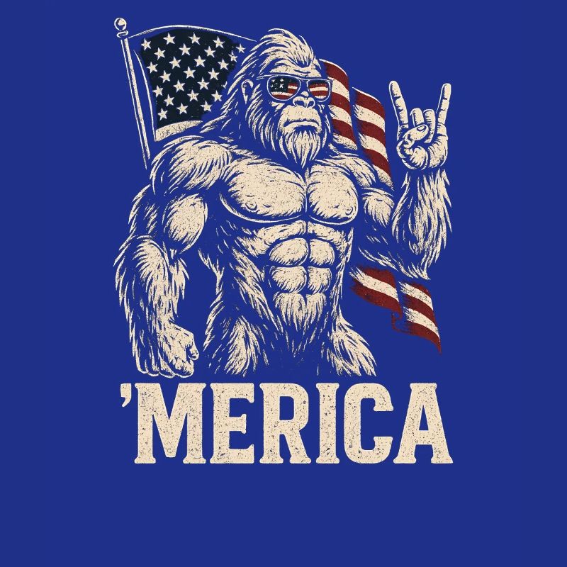 America Bigfoot Drôle 4 juillet Bigfoot Ameri