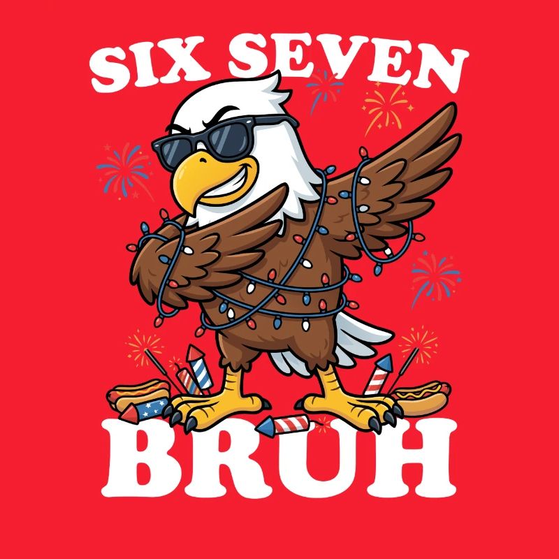 Six Seven Bruh 4. Juli Dabbing Eagle 4. Juli