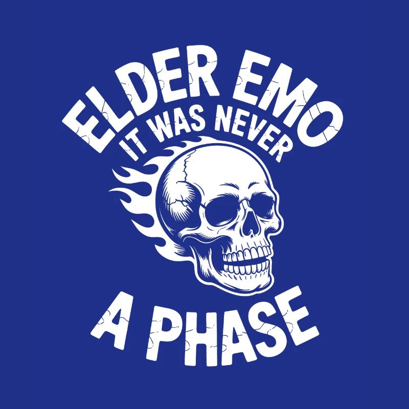 Elder Emo Skull Flame It Was Never a Phase