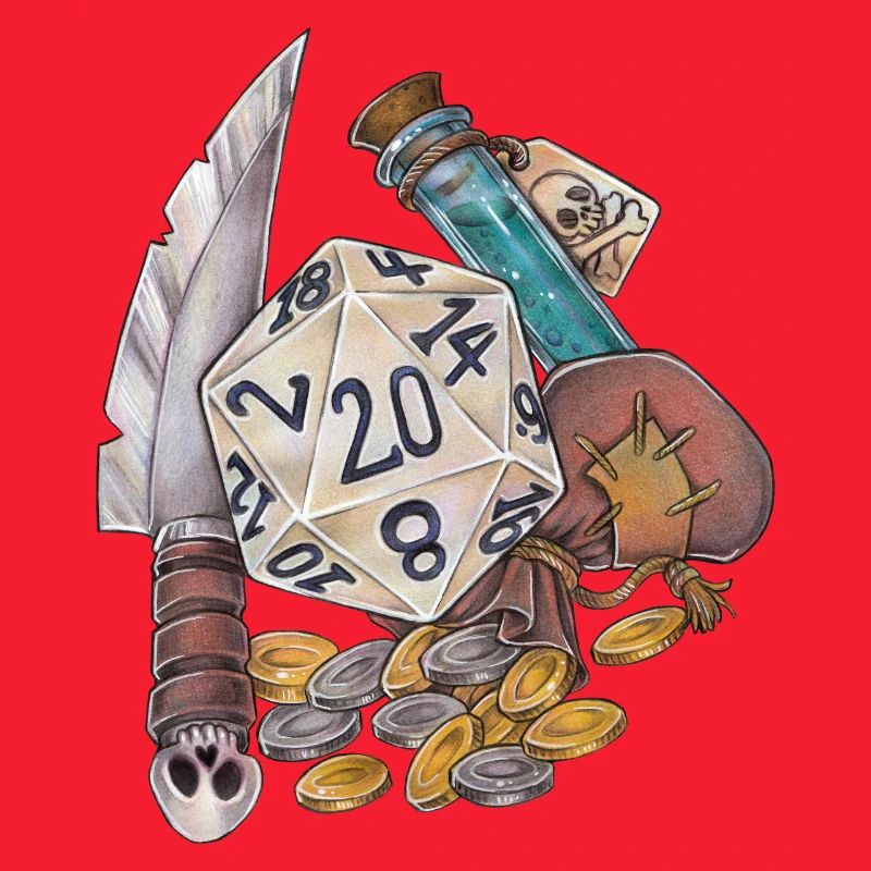 RPG Tabletop D20 Dice Gift Thief Robbery