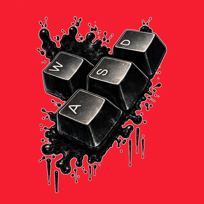 WASD Splash – Conception de clavier gamer pour joueurs & P
