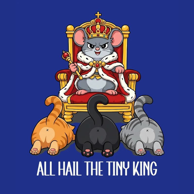 Dessin animé Tiny Mouse King Cats