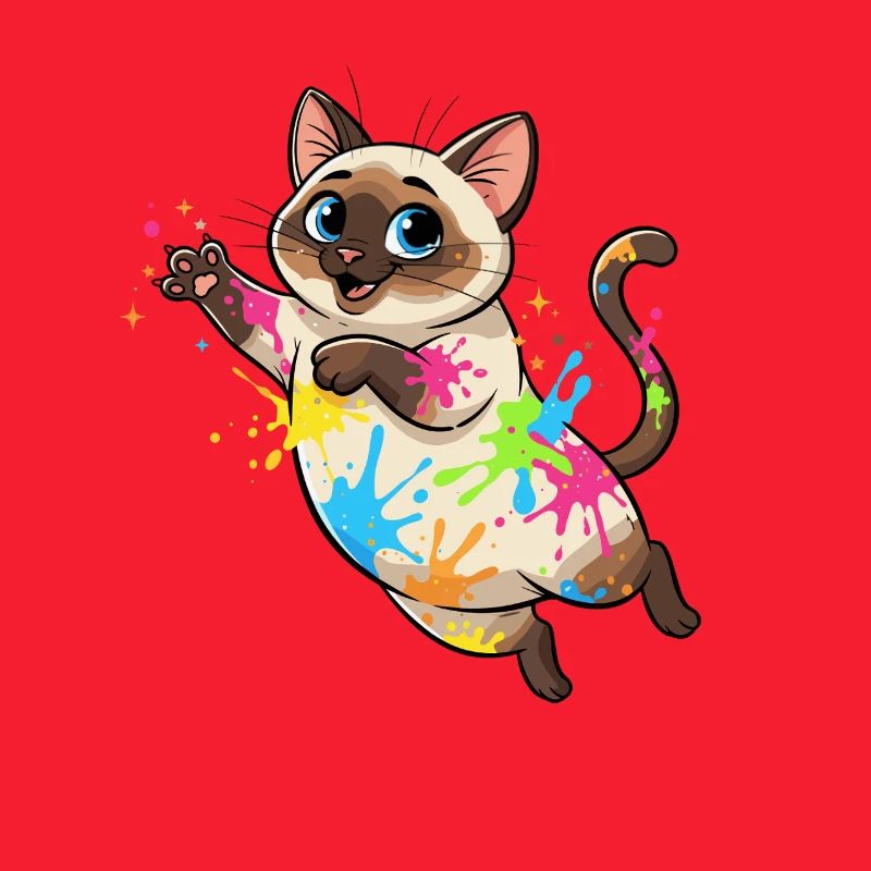 Éclaboussures colorées de Chat