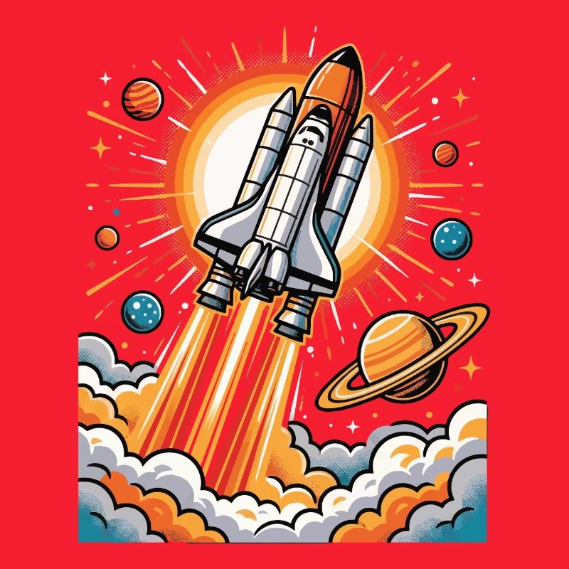 Rocket explosion in space