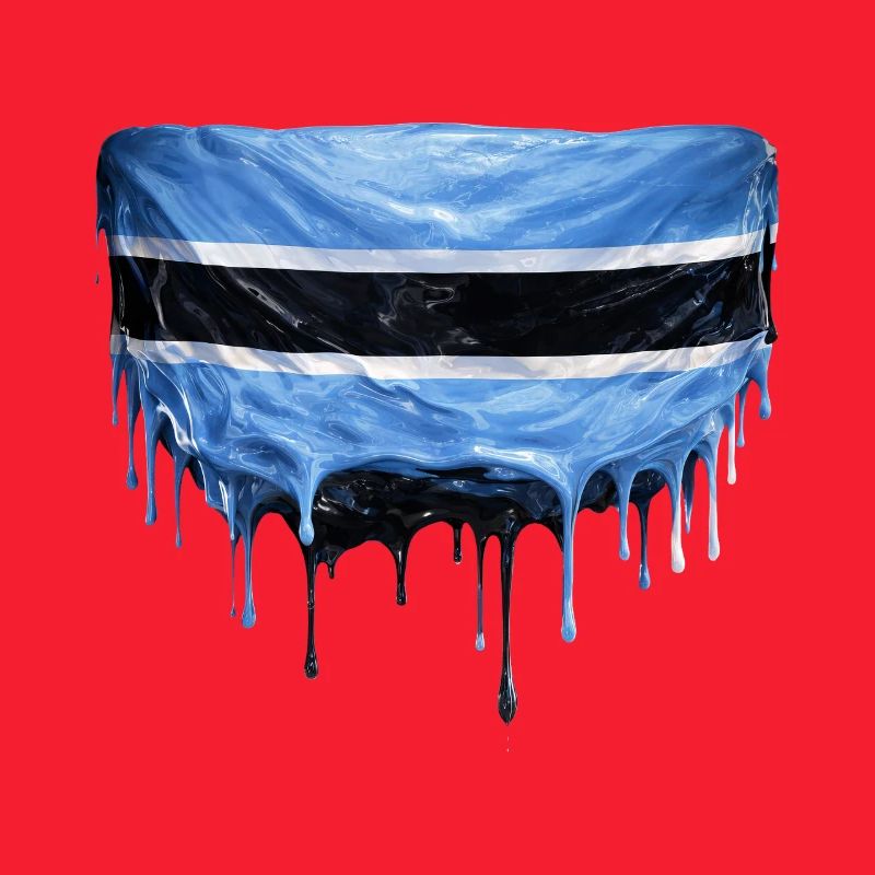 Art de la chute du drapeau du Botswana
