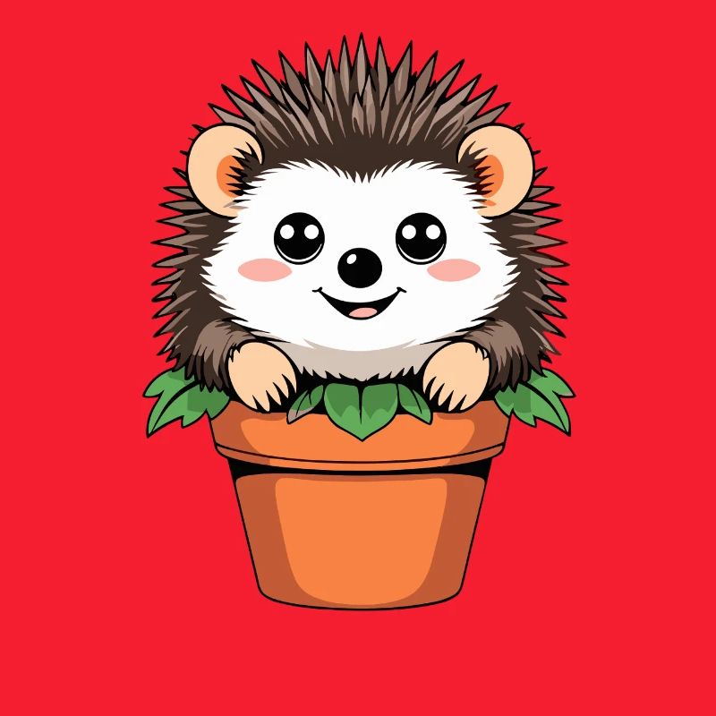 Petit hérisson de jardin en pot