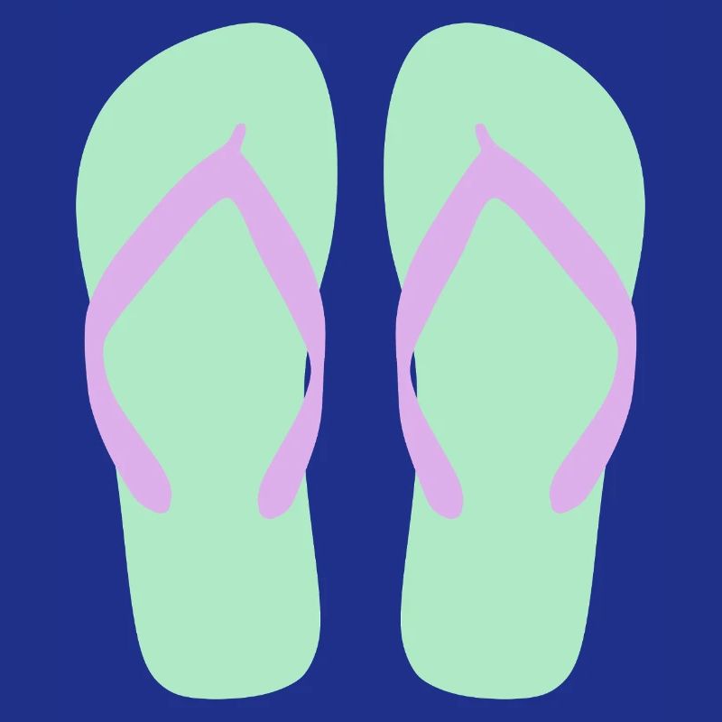Mint Flip Flops Lavender Straps