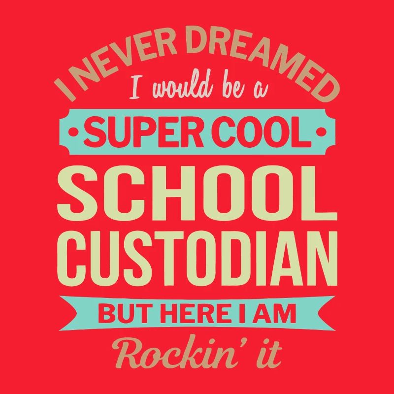 Fierté d'un concierge d'école super cool
