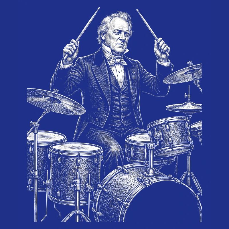 James Buchanan plays drums