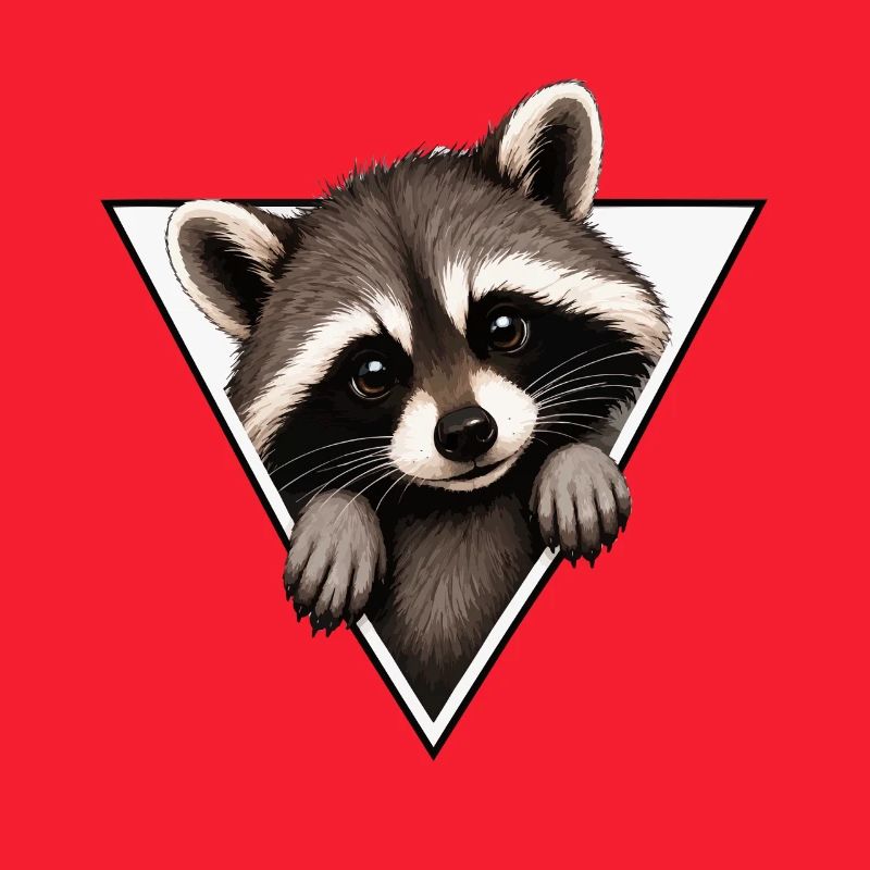 Raton laveur en triangle