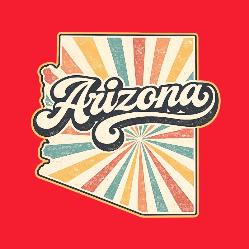 Arizona Retro Sunburst Script
