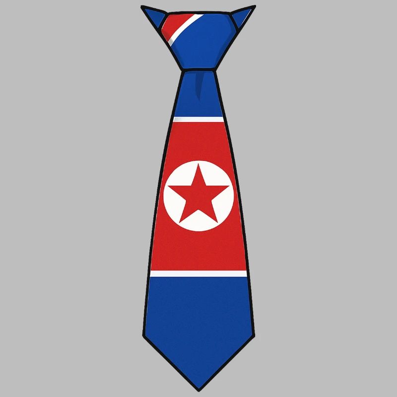 Cravate Corée du Nord – Conception du drapeau